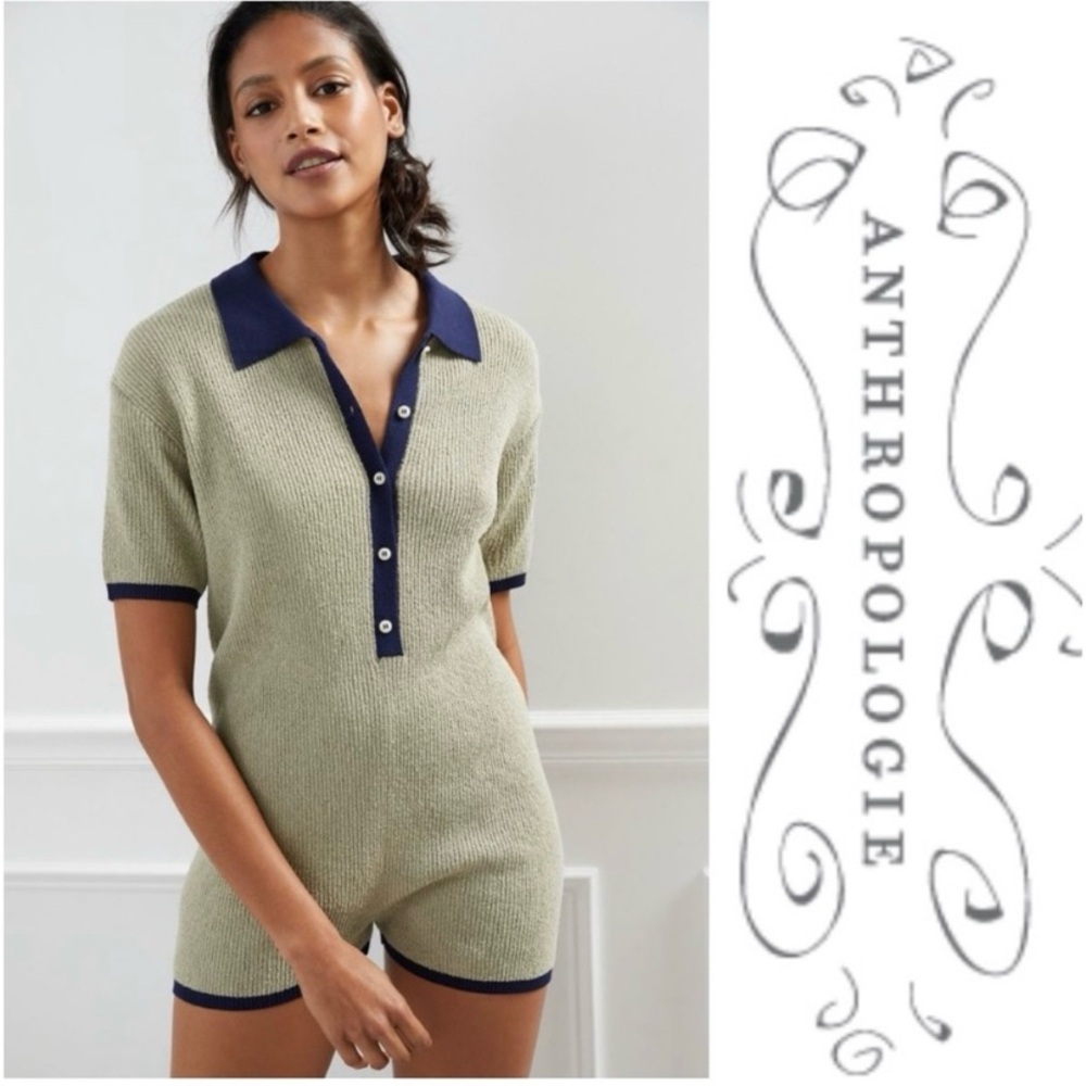 Anthropologie Saturday Sunday Polo Knit Romper—Size Me